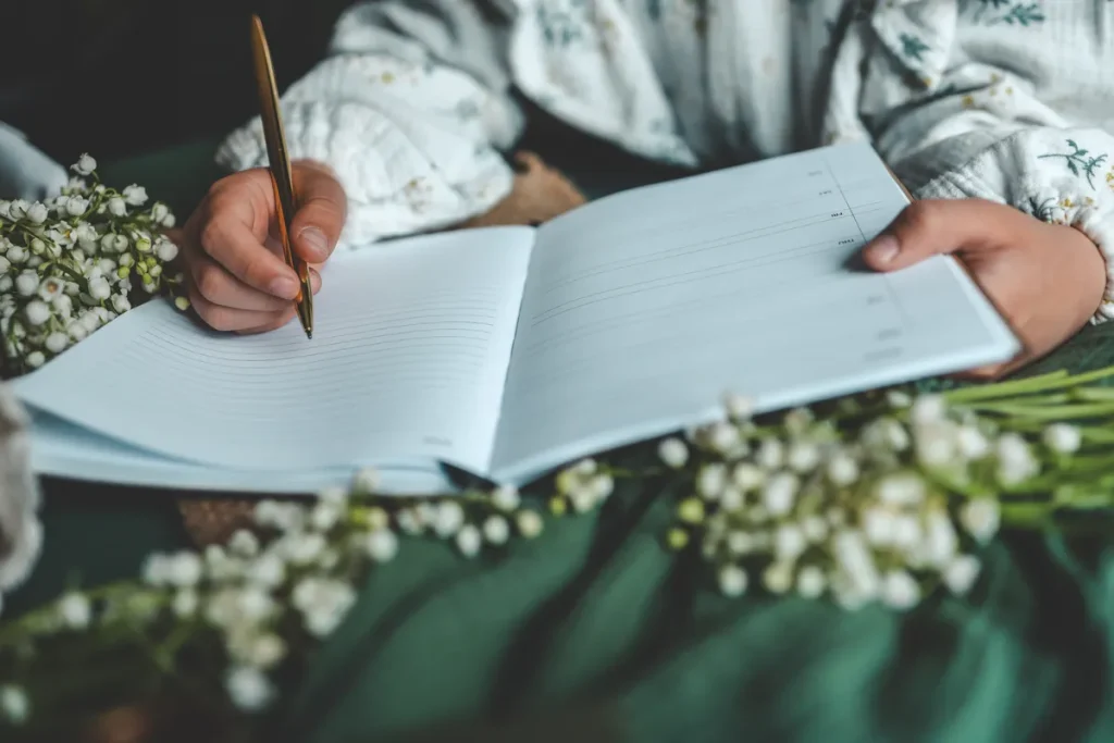 A guestbook that you can write in.