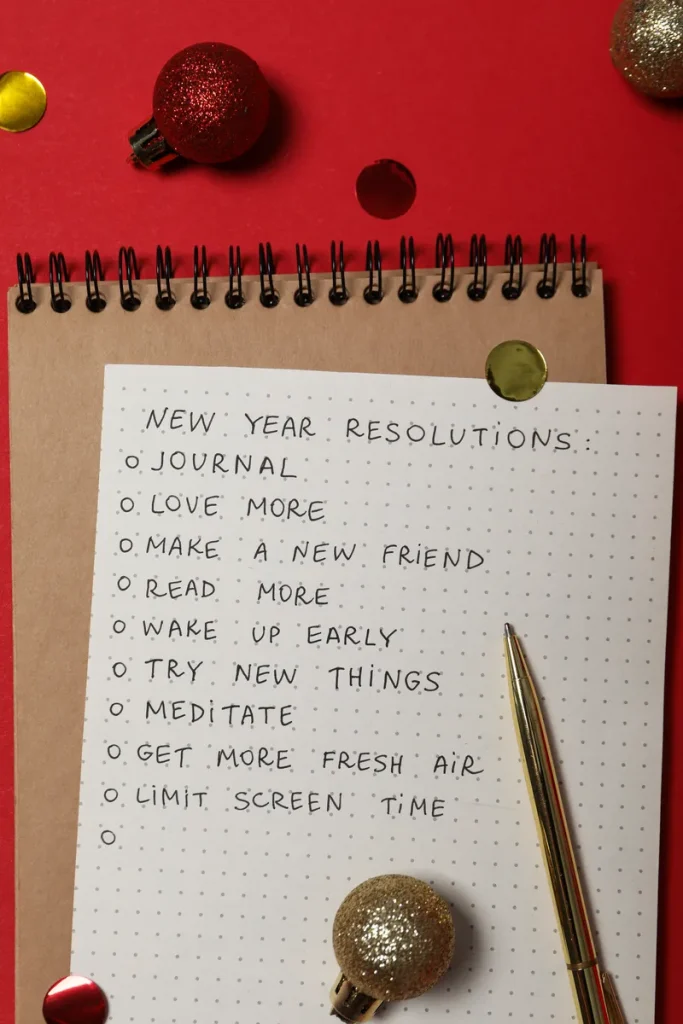 New years resolution cards.