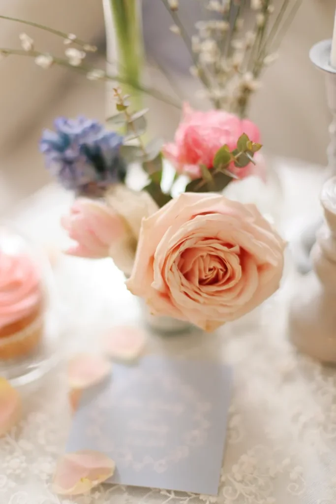 A soft pastel bouquet as an example of a pastel palette. 