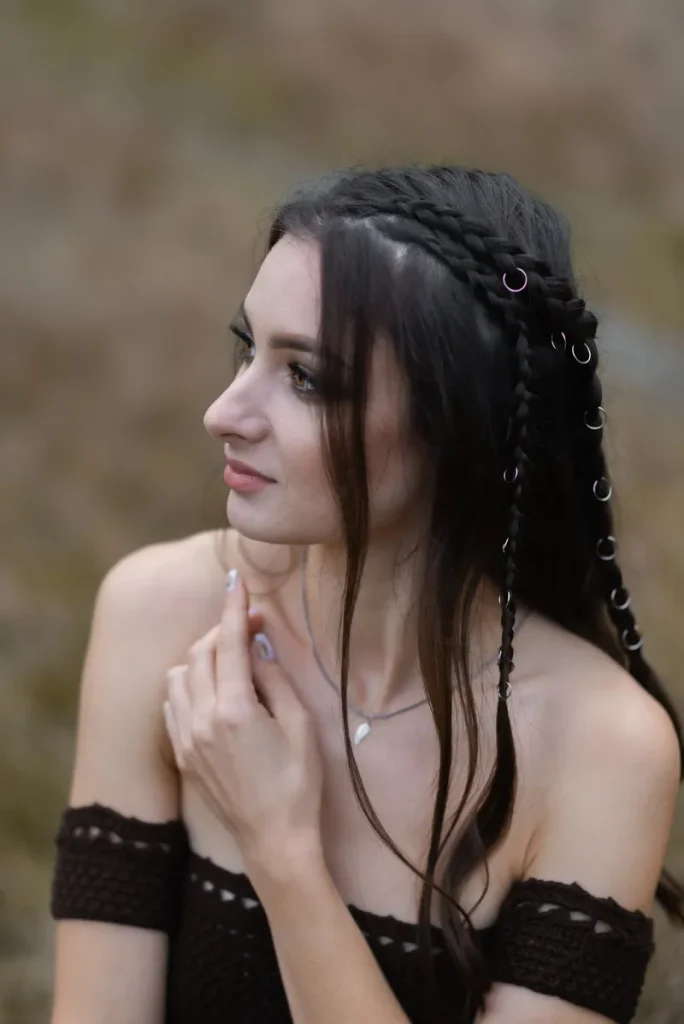 A braided crown for boho bridesmaids.