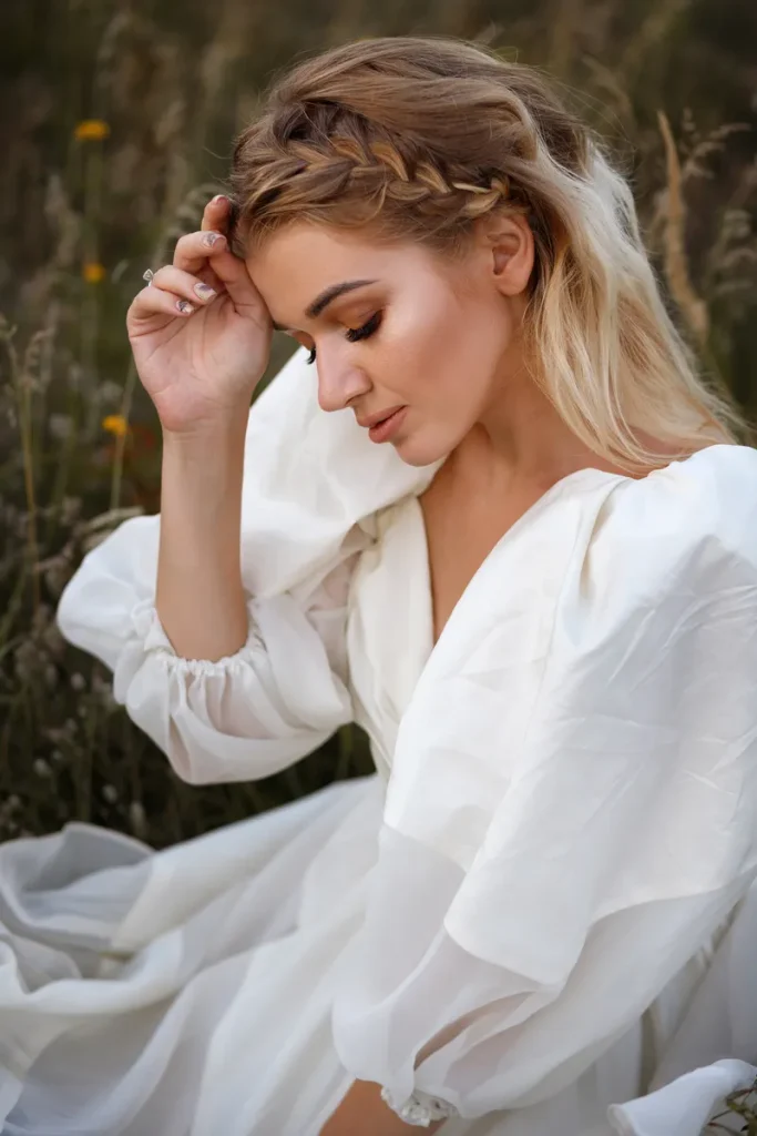 One boho braid wedding hair option to consider.