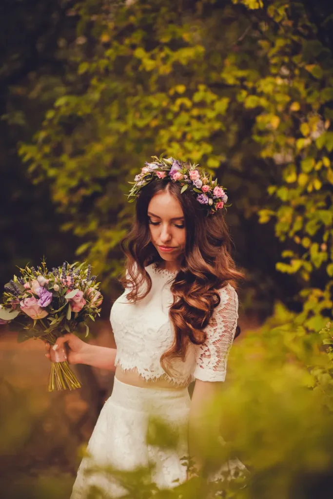 A look at an option for boho wedding hair down that you could use on your special day.